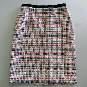 Talbots womens  Skirt  tweed Textured Straight Pencil lined Multicolor  Size 2p